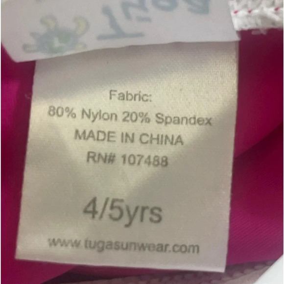 Tuga Rash Guard Girls Size 4/5 Wonder Nation One Piece Swim Suit Size 4/5 - Picture 7 of 16